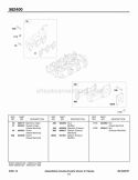 Intake Manifold Exhaust Manifold Diagram and Parts List for 582447-0476-E2  Briggs and Stratton Engine
